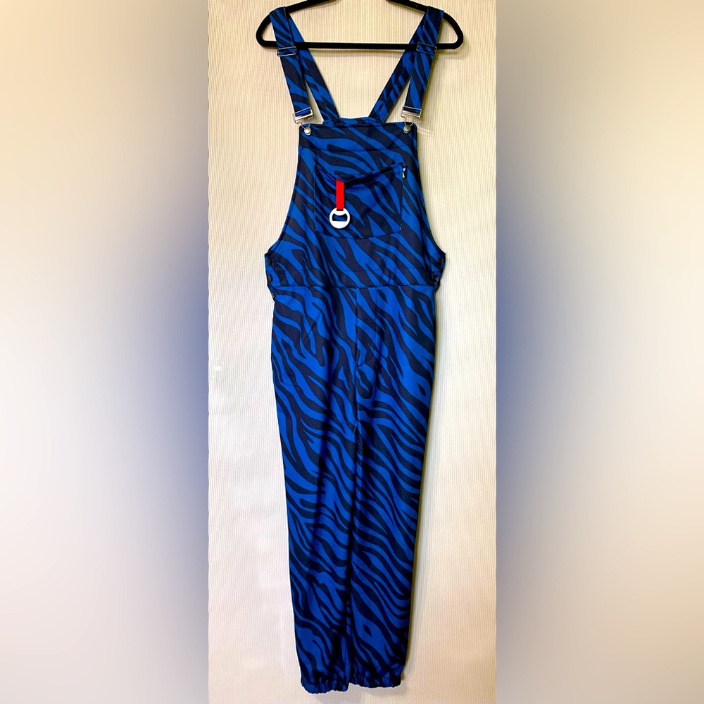 New Shinesty Men’s Pajamaralls Overalls Size S Blue Black